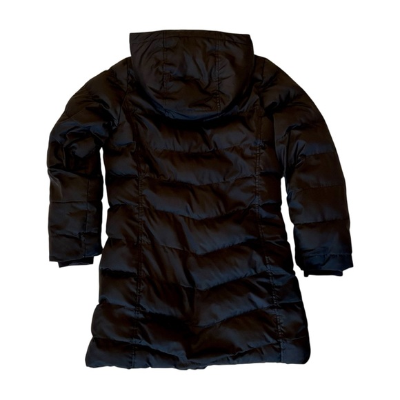Lands’ End Parka Fleece Lined Faux Fur Hood Black Jacket Coat Snow Winter 10/12 - Picture 15 of 16
